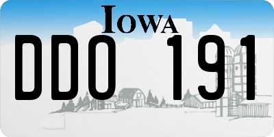 IA license plate DDO191