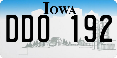 IA license plate DDO192
