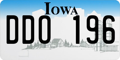 IA license plate DDO196