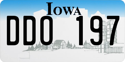 IA license plate DDO197