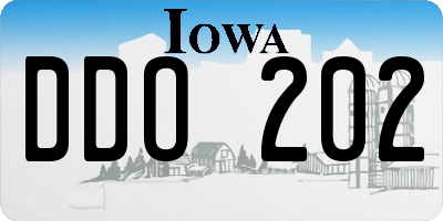 IA license plate DDO202