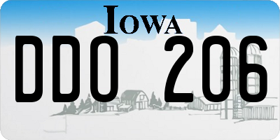 IA license plate DDO206