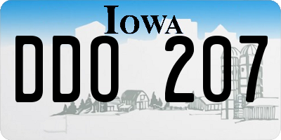 IA license plate DDO207