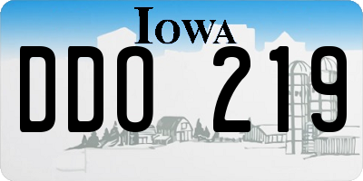 IA license plate DDO219
