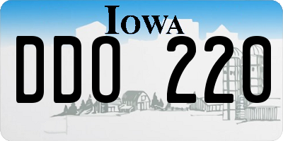 IA license plate DDO220