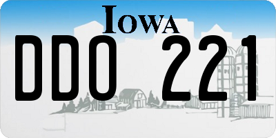 IA license plate DDO221