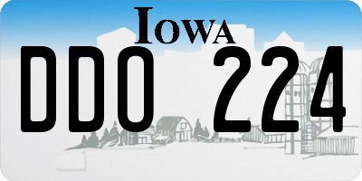 IA license plate DDO224