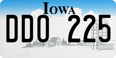 IA license plate DDO225