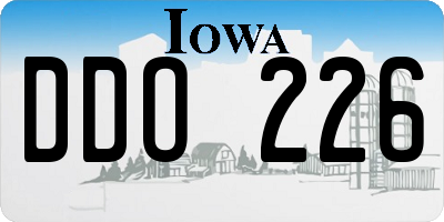 IA license plate DDO226