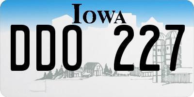 IA license plate DDO227
