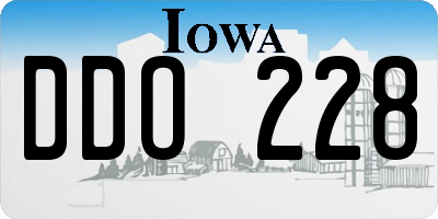 IA license plate DDO228