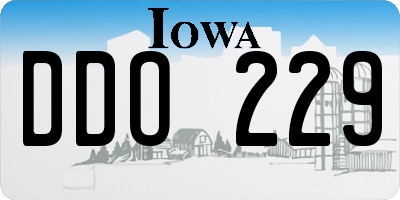 IA license plate DDO229