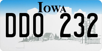 IA license plate DDO232