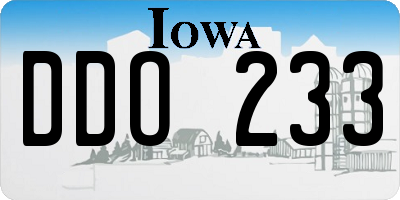 IA license plate DDO233
