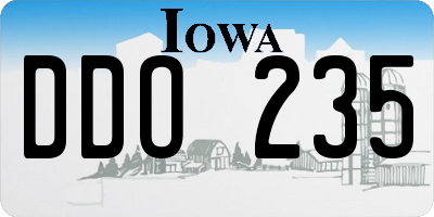 IA license plate DDO235