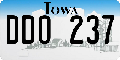 IA license plate DDO237