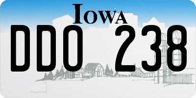 IA license plate DDO238
