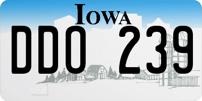 IA license plate DDO239
