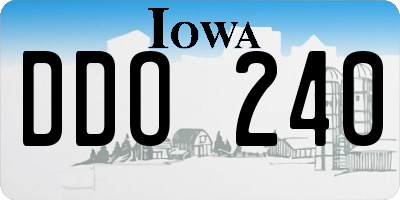 IA license plate DDO240