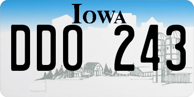 IA license plate DDO243
