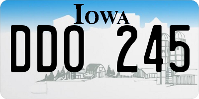 IA license plate DDO245