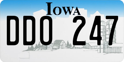 IA license plate DDO247