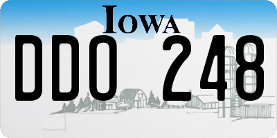 IA license plate DDO248