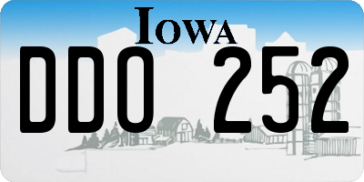 IA license plate DDO252