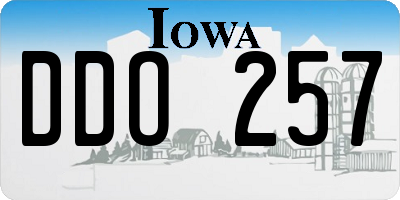 IA license plate DDO257