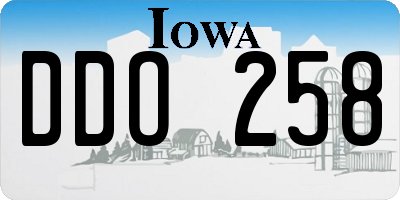 IA license plate DDO258