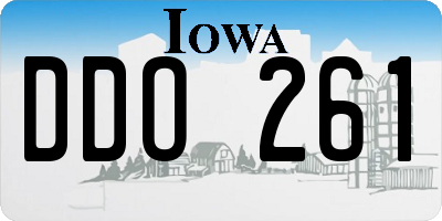 IA license plate DDO261