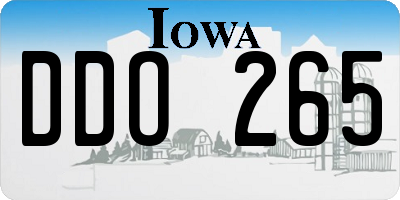 IA license plate DDO265