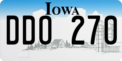 IA license plate DDO270