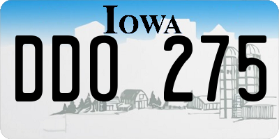 IA license plate DDO275