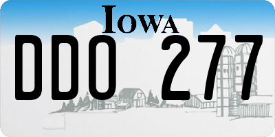 IA license plate DDO277