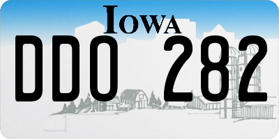 IA license plate DDO282