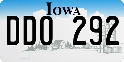 IA license plate DDO292