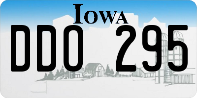 IA license plate DDO295