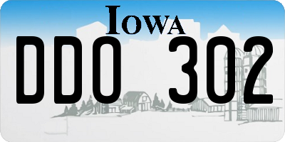 IA license plate DDO302