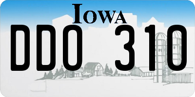 IA license plate DDO310