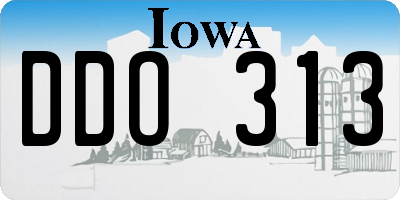 IA license plate DDO313