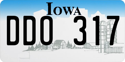 IA license plate DDO317