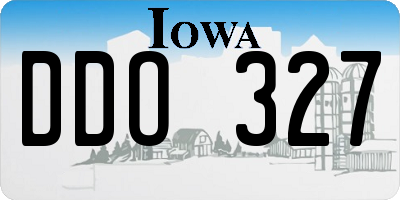 IA license plate DDO327