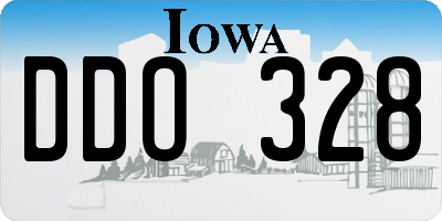 IA license plate DDO328