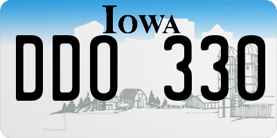 IA license plate DDO330