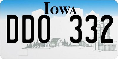 IA license plate DDO332