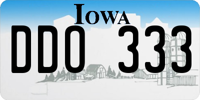 IA license plate DDO333