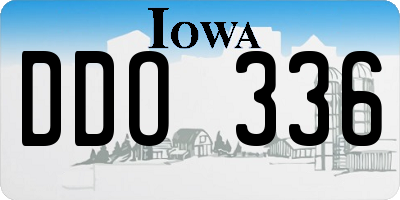 IA license plate DDO336