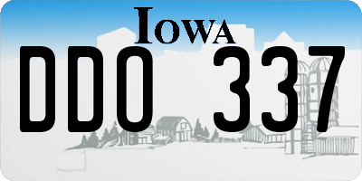 IA license plate DDO337