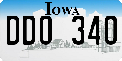 IA license plate DDO340